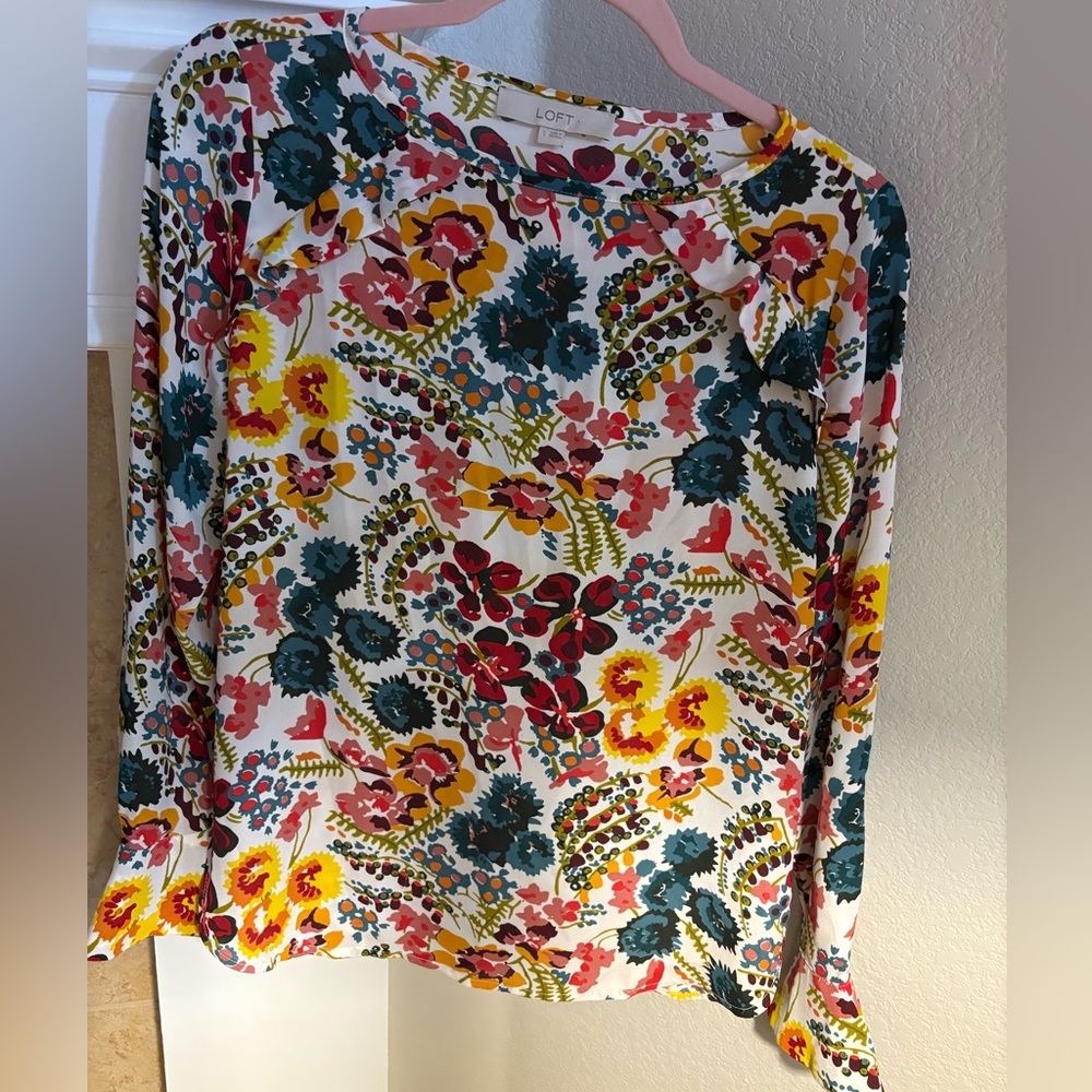 LOFT Floral Blouse - Multicolor
